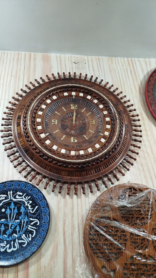 Handcrafted Luxury Wooden Wall Clock – Royal Artistry (12" & 18")